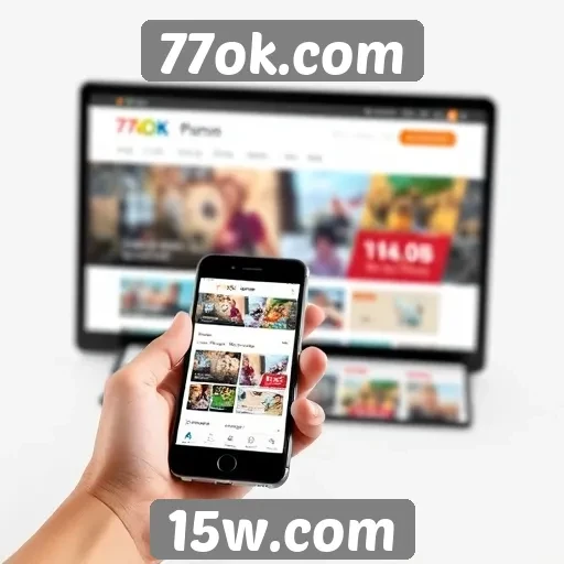 Experiência de usuário no 77ok.com em dispositivos móveis