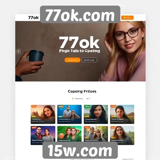 Interface do site 77ok.com é amigável e acessível
